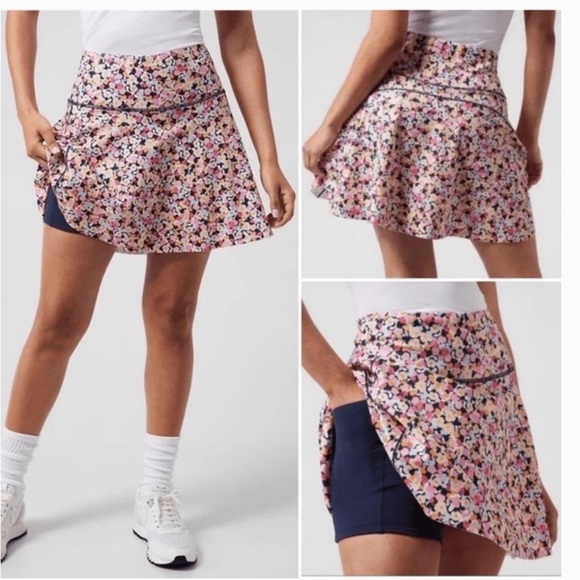 Athleta Dresses & Skirts - Athleta Floral Mini Skirt with Built-in Shorts